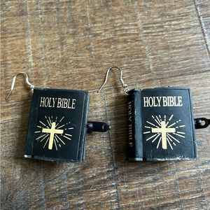Bible earrings